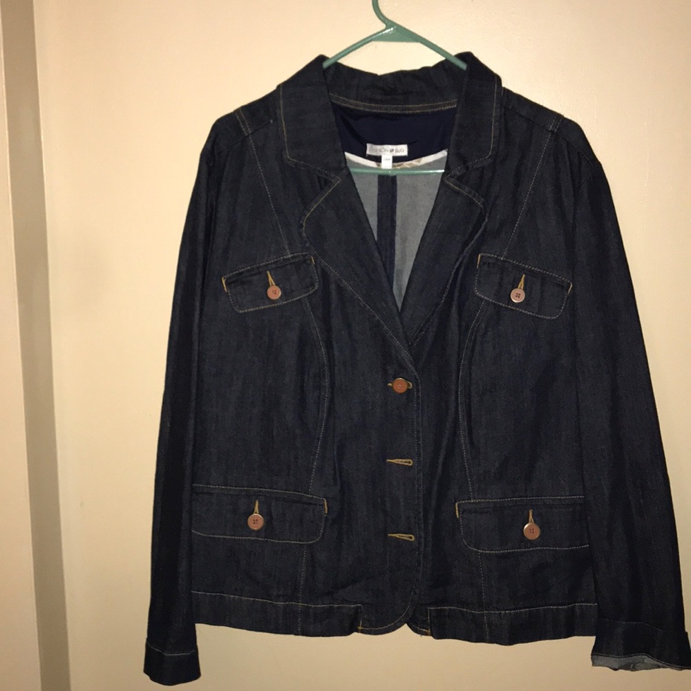 Jean jacket, dark denim